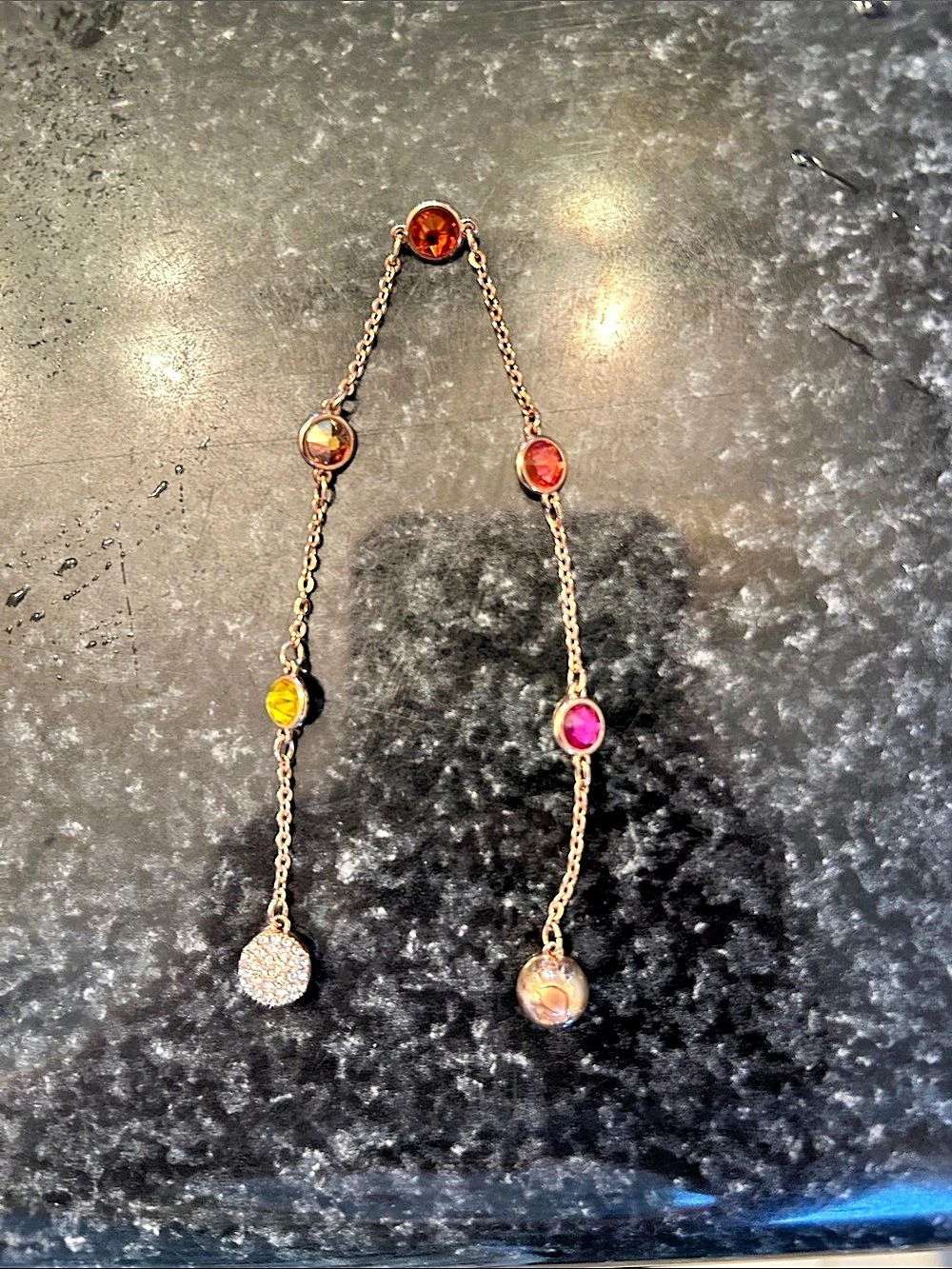 Swarovski Remix Collection Strand, Multi-colored, Rose Gold-Tone Plated